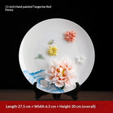 Ceramic hand-painted hanging plate ornament home living room TV cabinet wine cabinet entrance Bogu rack decoration creative crafts