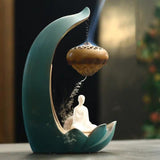 BackFlow Incense Burner | Ceramic Incense Holder | The Lotus | LAMDAWN