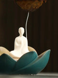 BackFlow Incense Burner | Ceramic Incense Holder | The Lotus - LAMDAWN