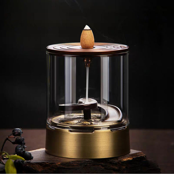 Backflow Incense Burner Cone Incense Holder and Copper Holder - Made Up of the Copper Fitting, Purely Manmade, Perfect Workmanship | LAMDAWN